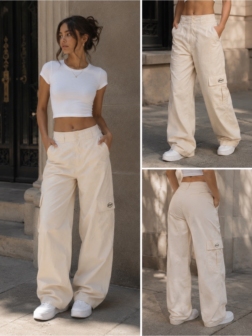 Like New YoungLA Tan Cargo Pants Women’s Large